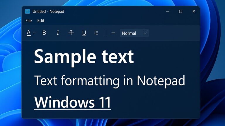 Notepad Text Formatting, Windows 11 update, Microsoft Notepad, Notepad Markdown support, Notepad toolbar, AI in Notepad